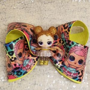 🆕️👸🎀 8" lol glitter doll  boutique hair bow